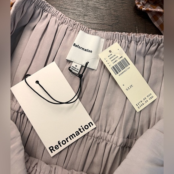 Reformation Rhett Midi Dress Nwt Size 6 - Picture 10 of 10